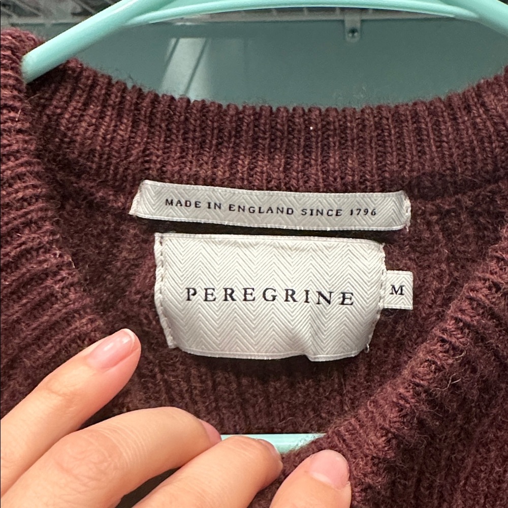 Peregrine 100% wool burgundy sweater - Picture 5 of 7